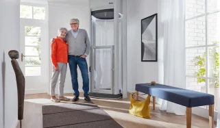 Home-Elevator-Duo-Alta-Senior-Couple-Entryway