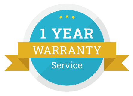 warranty 1 year service badge