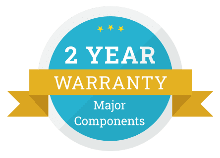 warranty 2 year major components badge