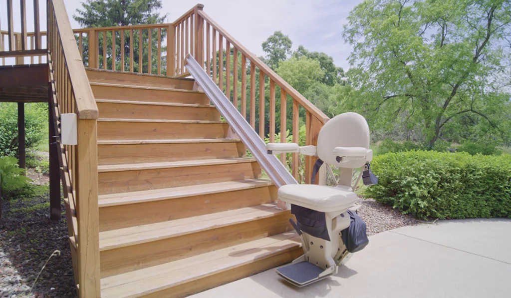 outdoor straight stair lift in los angeles