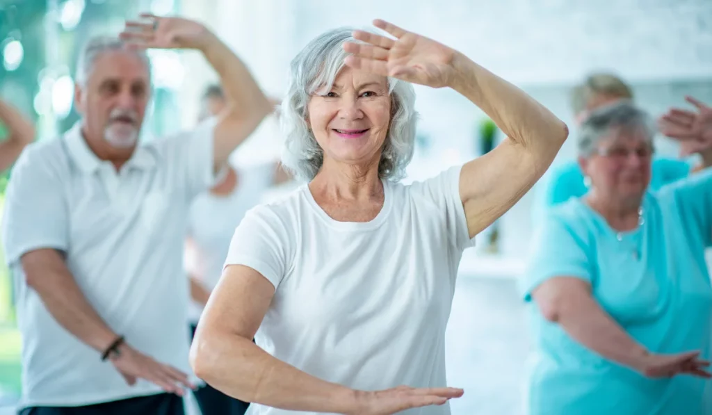 senior doing tai chi